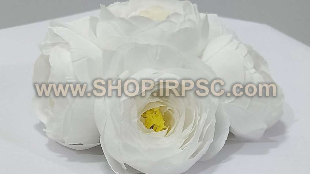 سر گل پیونی متوسط | گل مصنوعی پیونی | گلهای سفید مصنوعی