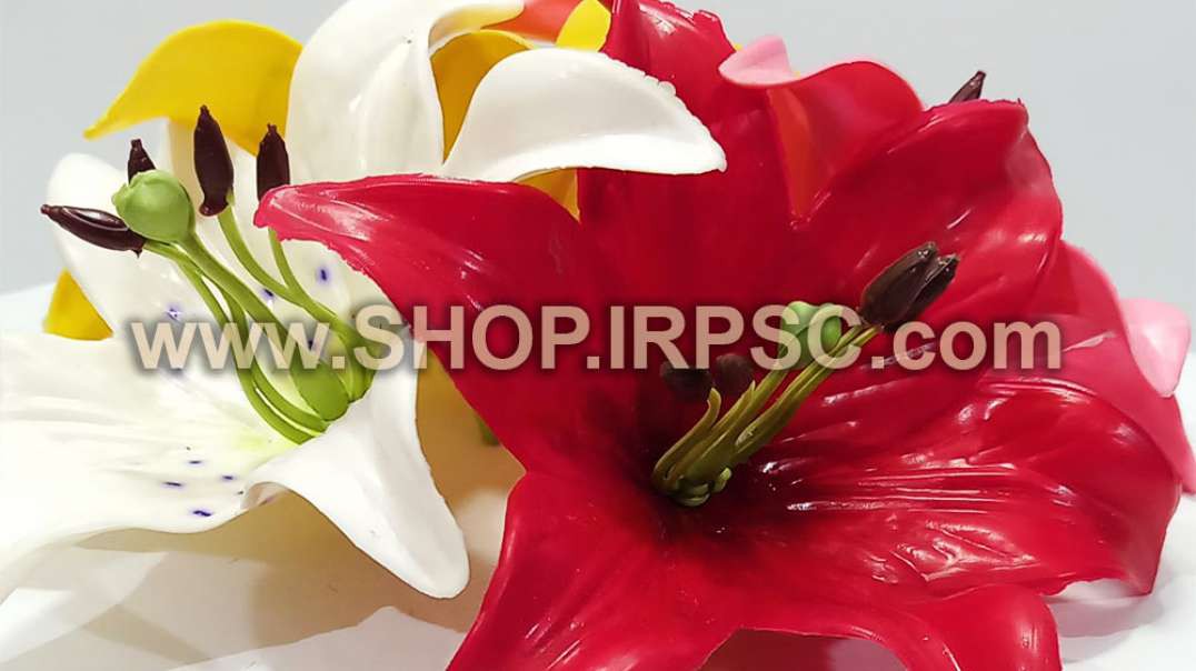 ⁣سرگل مصنوعی اورینتال رنگی چرمی | گل اورینتال | گل مصنوعی چرمی فروش عمده