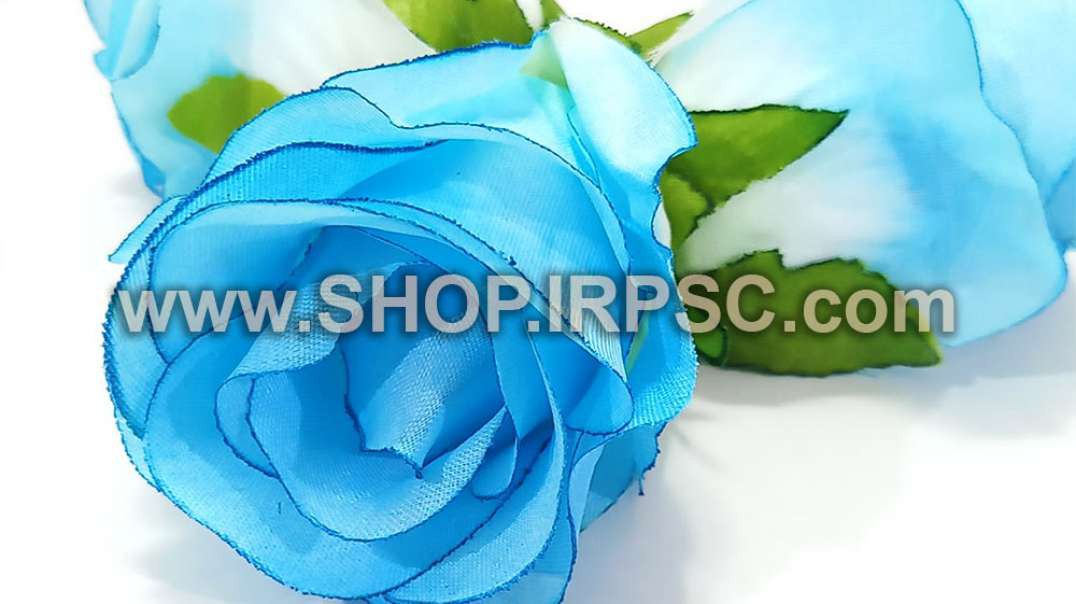 ⁣سرگل مصنوعی غنچه رز آبی روشن | غنچه آبی رز | گل مصنوعی پخش عمده