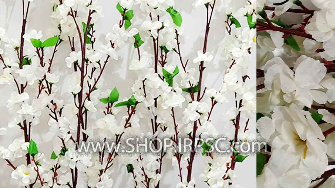 شاخه گل مصنوعی سیب سفید فروشگاه ملی پخش انواع گل مصنوعی ، درختچه مصنوعی و شکوفه مصنوعی