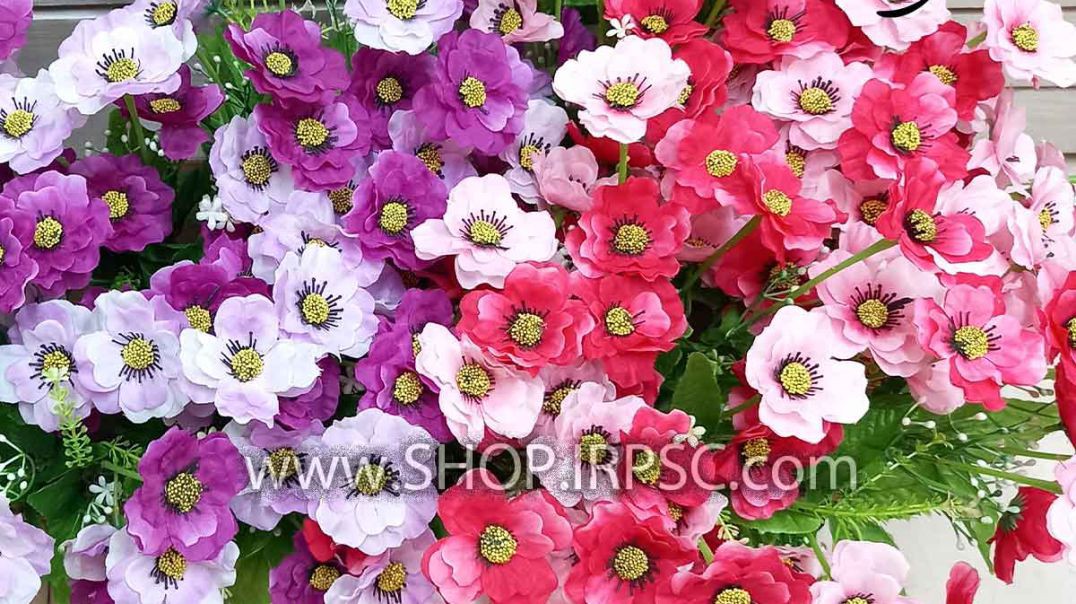 بوته گل مصنوعی شقایق یا همیشه بهار پخش از فروشگاه ملی