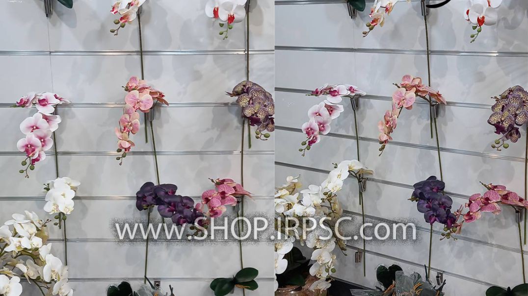 شاخه گل مصنوعی ارکیده  لمسی دارای  گل پخش از فروشگاه ملی