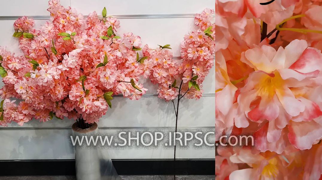 ⁣شاخه شکوفه مصنوعی هلو رنگ بندی صورتی پخش از فروشگاه ملی