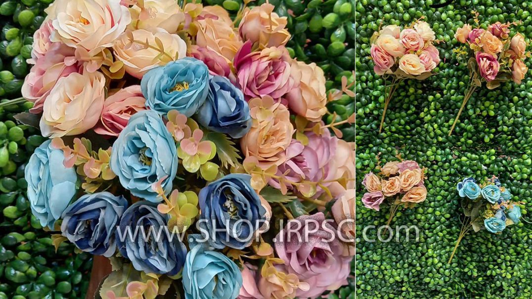 بوته گل مصنوعی رز دارای 4 رنگ بندی پخش از فروشگاه ملی