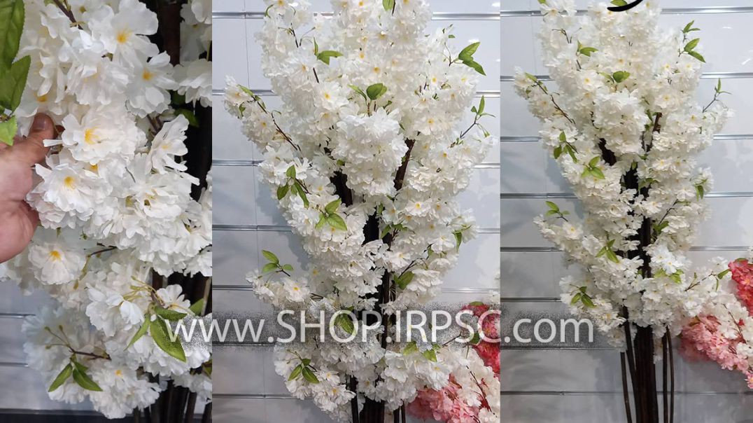 ⁣درختچه مصنوعی شکوفه بهاری سفید پخش از فروشگاه ملی