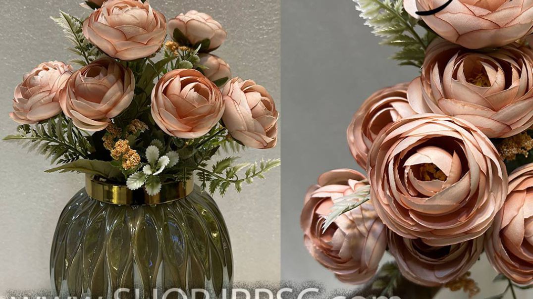 ⁣بوته گل مصنوعی پیونی 10 گل کیفیت درجه یک پخش از فروشگاه ملی کدHO01219