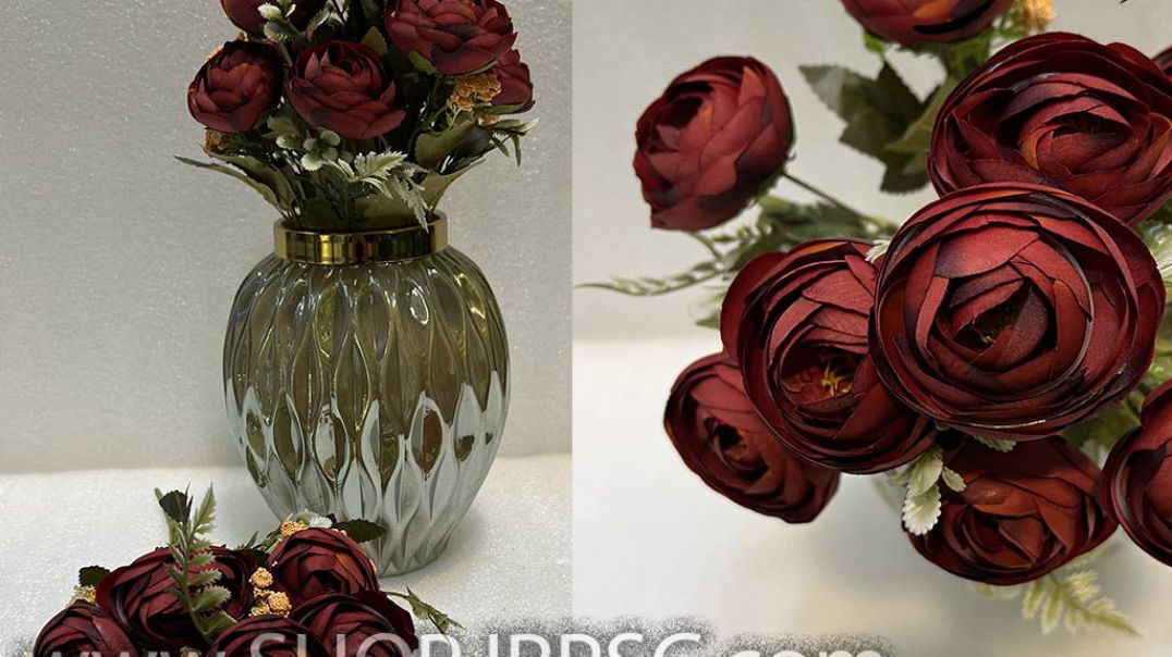 ⁣بوته گل مصنوعی پیونی 10 گل کیفیت درجه یک پخش از فروشگاه ملی کدHO080