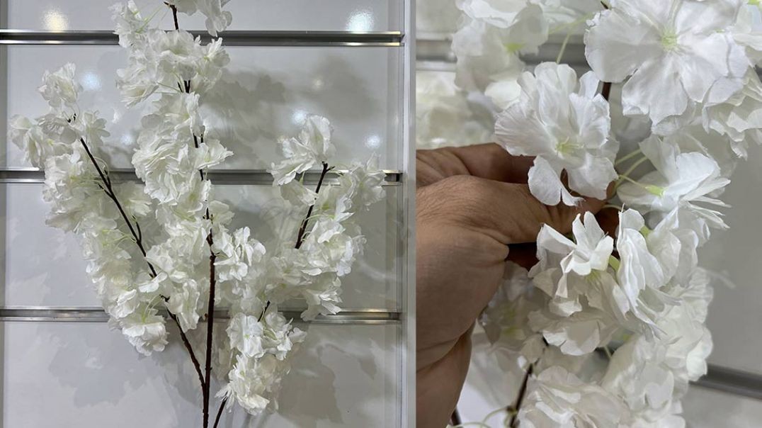 ⁣شاخه شکوفه مصنوعی سیب مدل گل درشت پخش از فروشگاه ملی