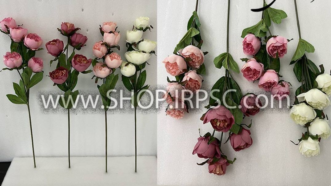 شاخه گل مصنوعی پیونی در 4 رنگ بندی پخش از فروشگاه ملی