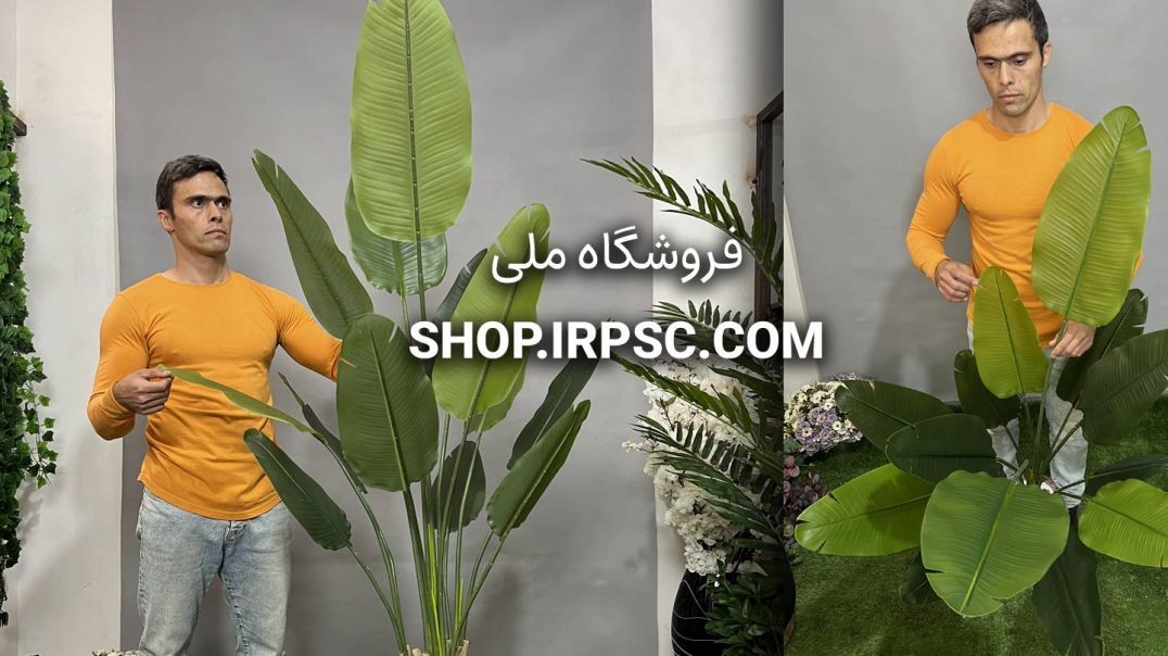 ⁣درختچه مصنوعی پرنده بهشتی 1.6 متر 13 برگ | فروشگاه ملی