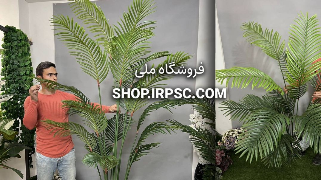 ⁣درختچه مصنوعی نخل اریکا 2 متری 18 برگ | فروشگاه ملی